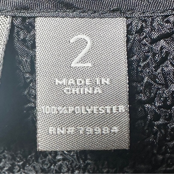 Chico’s Travelers Black Tan Textured Crinkle Open Jacket with Tank Top 2 (L) - Picture 11 of 12